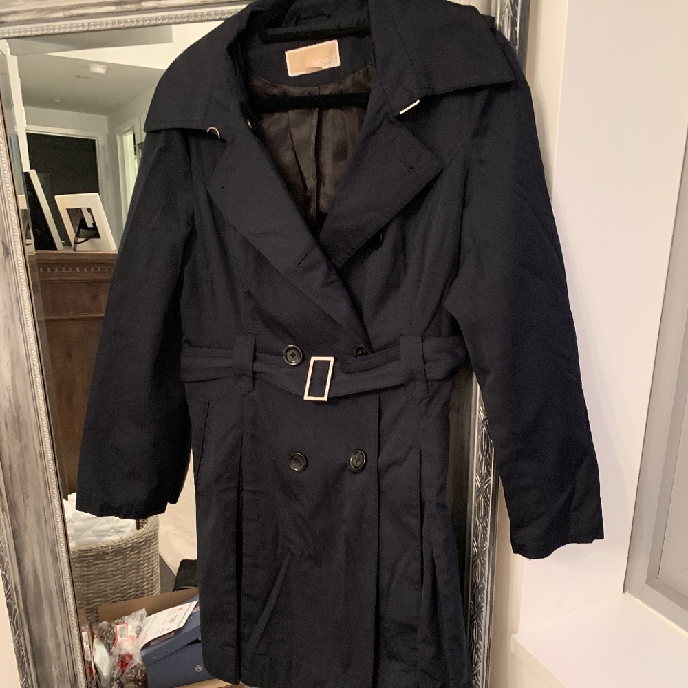 Michael Kors black trench / rain coat